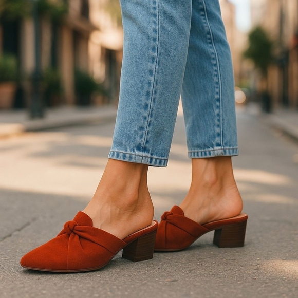 Anthropologie Shoes - Anthropologie Women's Tess Knotted Suede Mules Size 9.5M